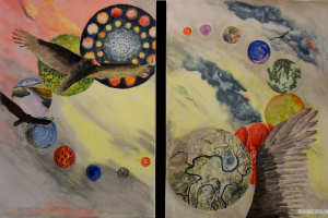 Soar 6, diptych, each 22 x 30 inches, watercolor